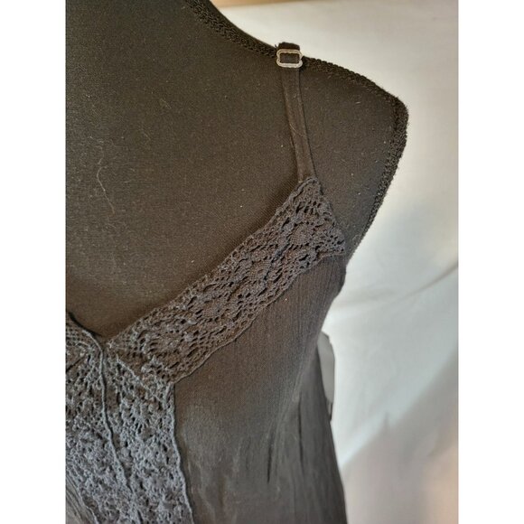 NWT Raya Sun Black Lace Ruffle Size S Midi Dress - Picture 2 of 7